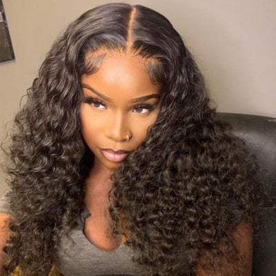 Snv 6×6 Lace Closure Wigs loose Deep Wave Virgin Human Hair Wig Pre Plucked With Baby Hair 100% Brazilian Human Hair 180% Density