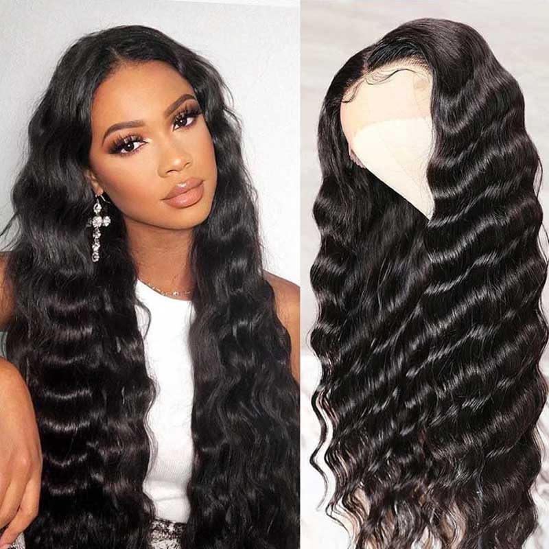 Snv 360 Transparent Lace Wigs Loose Deep Wave Virgin Human Hair Wig Can Do Ponytail Style Preplucked With Baby Hair