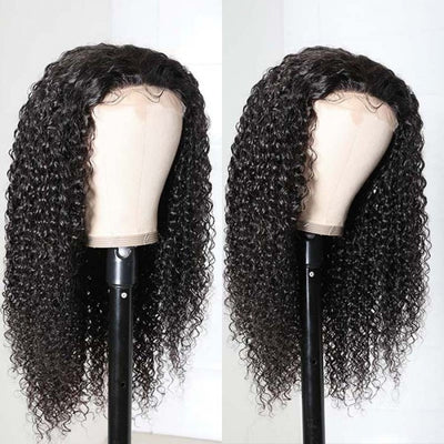 Snv 4x4 Lace Glueless Closure Wig Jerry Curly hair wig  Pre Plucked Human Hair 180% density