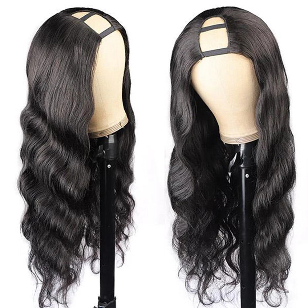 Snv U Part Wigs Body Wave Human Hair Wig No Leave Out No Glue Beginner Friendly 180% Density Wigs