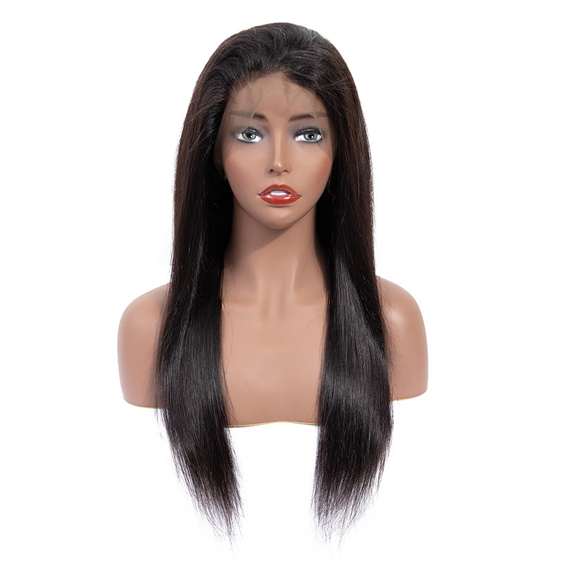 Snv 360 Transparent Lace Wigs Straight Virgin Human Hair Wig Can Do Ponytail Style Preplucked With Baby Hair