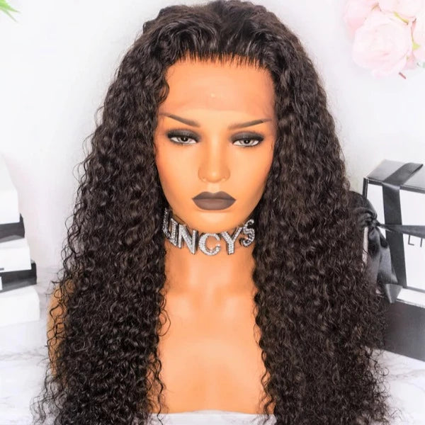 Snv high quality 13×6 Transparent Lace Front Wigs Jerry curly Virgin Human Hair wigs With Pre-Plucked Hairline