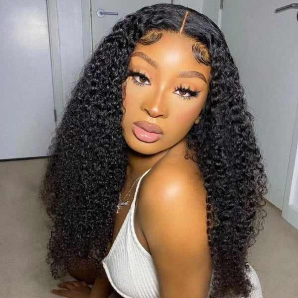 Snv high quality 13×6 Transparent Lace Front Wigs Jerry curly Virgin Human Hair wigs With Pre-Plucked Hairline