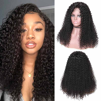 Snv high quality 13×6 Transparent Lace Front Wigs Jerry curly Virgin Human Hair wigs With Pre-Plucked Hairline