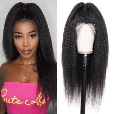 Snv Full Lace Wigs Kinky Straight Human Hair Wig For Black women Can do any Hair Styles High Quality 200% Density