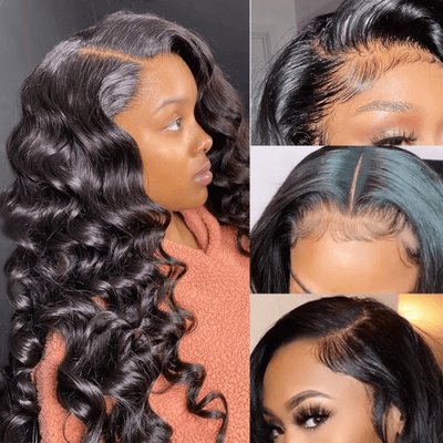 Snv 360 Transparent Lace Wigs Loose Deep Wave Virgin Human Hair Wig Can Do Ponytail Style Preplucked With Baby Hair