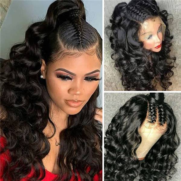 Snv 360 Transparent Lace Wigs Loose Wave Virgin Human Hair Wig Can Do Ponytail Style Preplucked With Baby Hair