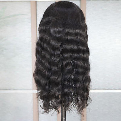 Snv 4x4 lace closure wig loose deep wave hair wig pre plucked 180 density