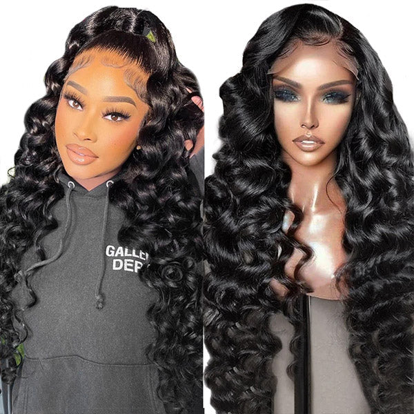 Snv high quality 13x4 HD Lace Front Wigs loose deep wave  Virgin Human Hair wigs With Pre-Plucked Hairline