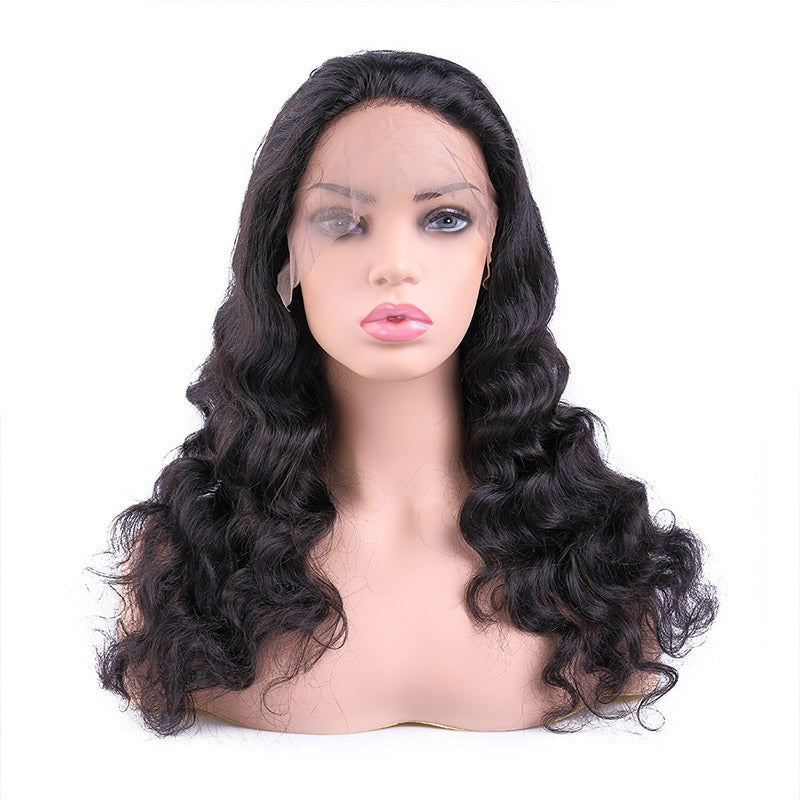 Snv high quality 13×6 transparent Lace Front Wigs loose wave Virgin Human Hair wigs With Pre-Plucked Hairline