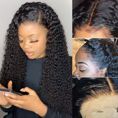 Snv 360 Transparent Lace Wigs Jerry curly Virgin Human Hair Wig Can Do Ponytail Style Preplucked With Baby Hair