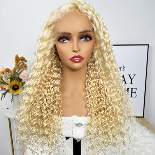 Snv 13x4 4×4 Lace Front Wigs 613 Blonde Deep Wave Human Hair Wig 180% density