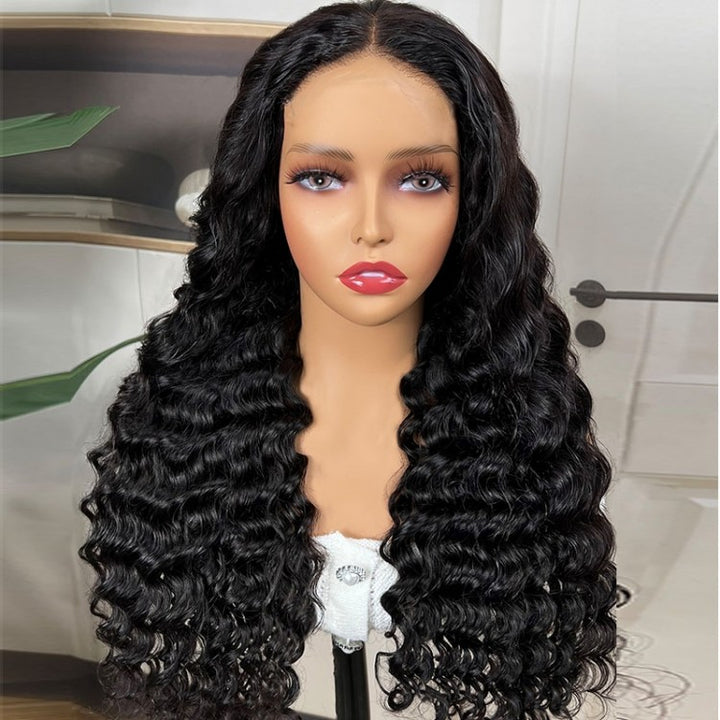 Snv 360 Transparent Lace Wigs Deep Wave Virgin Human Hair Wig Can Do Ponytail Style Preplucked With Baby Hair