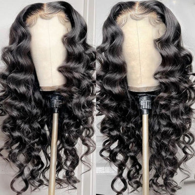 Snv high quality 13×6 transparent Lace Front Wigs loose deep wave Virgin Human Hair wigs With Pre-Plucked Hairline