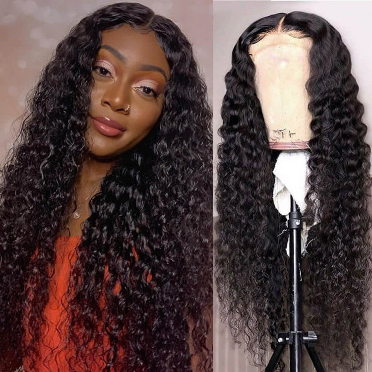 Snv 6×6 Lace Closure Wigs Water Wave Virgin Human Hair Wig Pre Plucked With Baby Hair 100% Brazilian Human Hair 180% Density