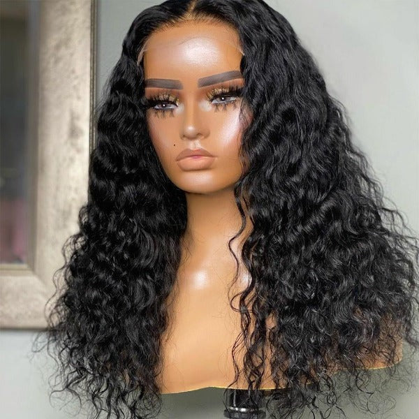 Snv 6×6 Lace Closure Wigs Water Wave Virgin Human Hair Wig Pre Plucked With Baby Hair 100% Brazilian Human Hair 180% Density