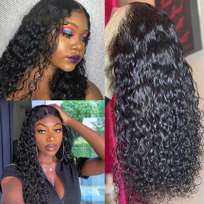 Snv Skin Melted 5x5 HD Lace Closure Wigs Water Wave Virgin Human Hair wig Pre-Plucked With Natural Hairline