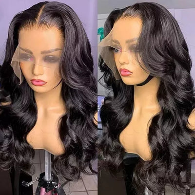 Snv Pre Plucked Body Wave Human Hair Wigs 13×4 Lace Front Wigs transparent lace